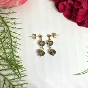 NEW⚜️ Smoky Crystal Dangly Earrings